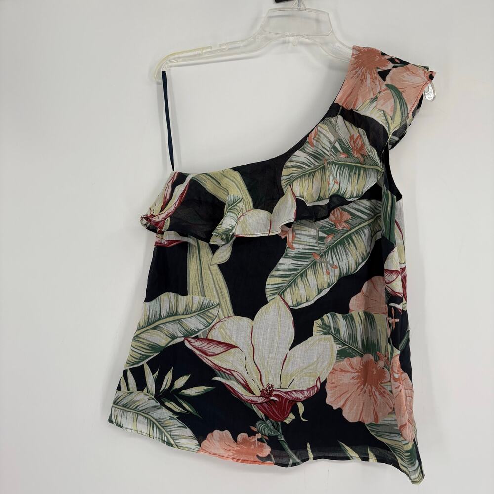 NWT Ann Taylor Floral One Shoulder Lined Top Size‎ XS Summer Vacation Beach